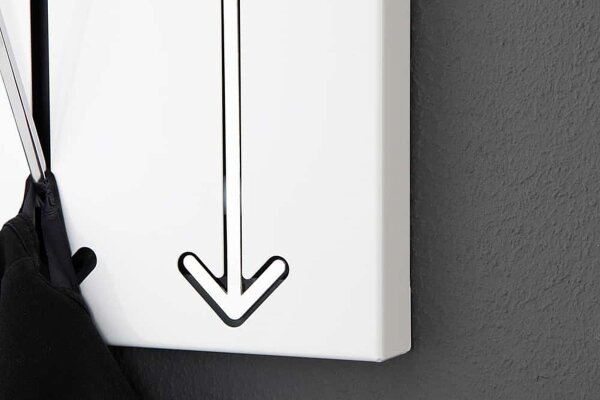 Portemanteau mural en métal 45 cm en blanc