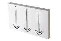 Portemanteau mural en métal 45 cm en blanc
