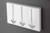 Portemanteau mural en métal 45 cm en blanc