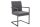 Chaise de salle à manger microfibre fer 55 cm en gris vintage noir