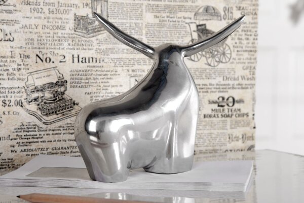Statue Aluminium 16x55 cm in Silber