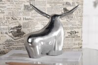 Statue aluminium 16x55 cm en argent