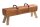 Banc cuir véritable bois massif 120 cm en brun naturel