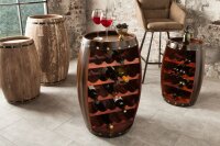 Armoire à vin en bois massif Pin artisanal 40 cm...