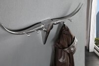 Portemanteau mural tête de taureau en aluminium 4...