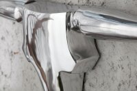 Sculpture murale tête de taureau 100 cm en argent