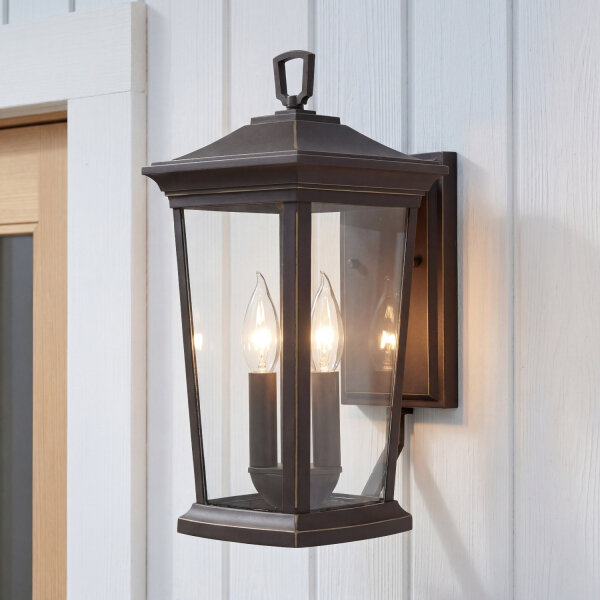 Wandlampe KENNETH in Bronze Aluminium IP44 außen