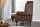 Sessel Microfaser Holz 45 cm in Antik Braun