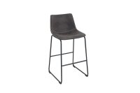 Bartisch Microfaser Eisen 49 cm in Vintage Grau Schwarz
