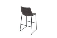 Table de bar microfibre fer 49 cm en gris vintage noir