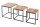 Beistelltisch Sheesham Holz Metall 3er Set in Natur Schwarz