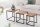 Beistelltisch Sheesham Holz Metall 3er Set in Natur Schwarz