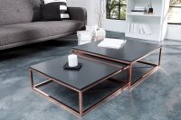 Table basse MDF métal set de 2 pièces en...