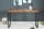 Schreibtisch Sheesham Holz Metall 118x60 cm in Natur Schwarz