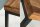 Schreibtisch Sheesham Holz Metall 118x60 cm in Natur Schwarz