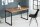Schreibtisch Sheesham Holz Metall 118x60 cm in Natur Schwarz