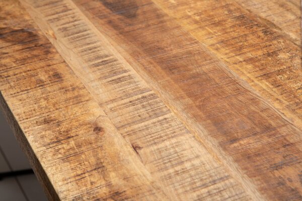 Esstisch Mango Holz Metall 200x20 cm in Natur Schwarz