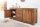 Buffet bois de sheesham aluminium 40 cm en argent naturel