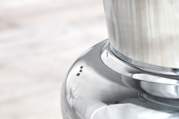 Vase Metall Ø 35 cm H: 60 cm in Silber