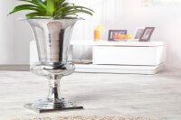 Vase Metall &Oslash; 40 cm  H: 70 cm in gro&szlig; Silber