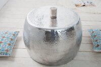 Table basse en aluminium martelé Ø 60 cm en...