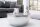 Table basse en aluminium fait main Ø 60 cm en argent