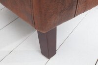 Fauteuil Microfibre Bois 60 cm en Whisky Marron