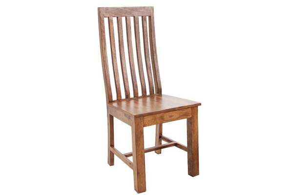 Chaise de salle à manger en bois de Sheesham fait main 56 cm en naturel