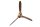 Hélice décorative murale métal en cuivre 97 cm en argent