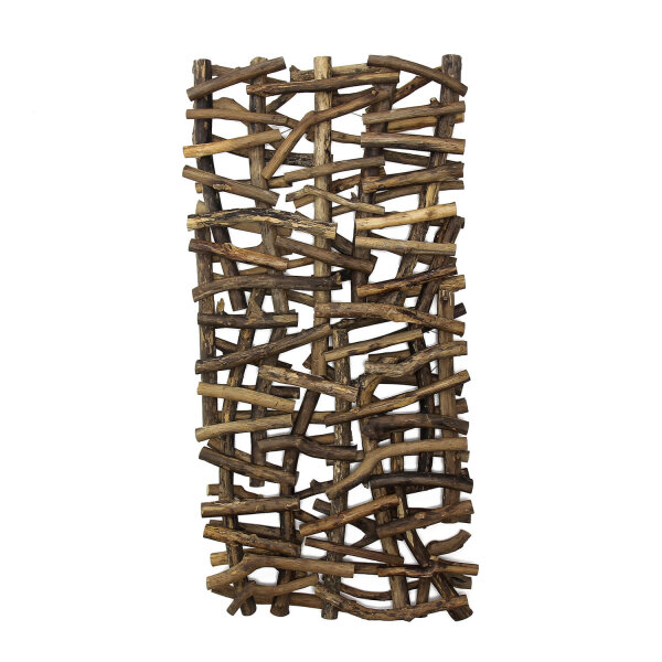 Sculpture murale en bois flotté artisanale 90 cm en nature