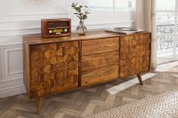 Buffet en bois de sheesham 145 x 75 cm Façades 3D...