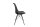 Chaise de salle à manger similicuir métal 50 cm en noir