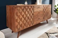 Sideboard acacia 145 x 75cm façades 3D...