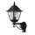 Schwarze Hoflampe mit Bewegungsmelder IP43 LEADWORTH