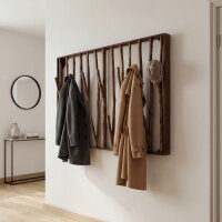 Portemanteau mural en bois flotté 50 cm en brun...