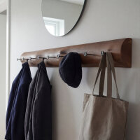 Portemanteau mural bois métal fait main 49,5 cm en...