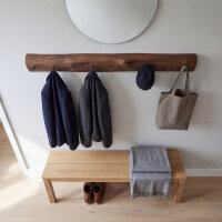 Portemanteau mural bois métal fait main 49,5 cm en...