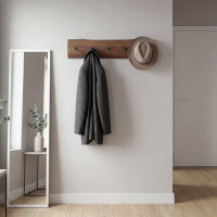 Portemanteau mural bois métal fait main 100 cm en...