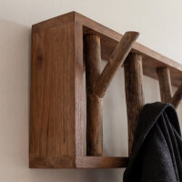 Portemanteau mural en bois flotté 36 cm en nature...