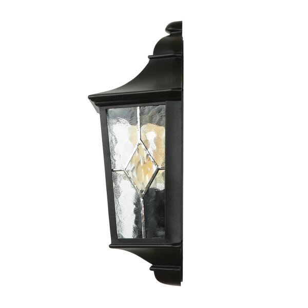 Applique extérieure verre déglise IP43 noir maison