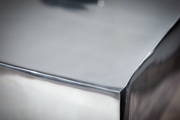 Beistelltisch Metall in Silber 30x30 cm Handarbeit