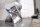 Beistelltisch Metall in Silber 30x30 cm Handarbeit