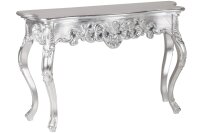 Table console bois polyuréthane argent 110 cm...