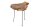 Beistelltisch Teakholz Metall 40x45 cm Baumscheibe