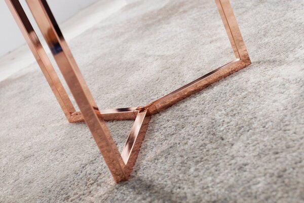 Beistelltisch Holz Metall Ø 40 cm rund mit Tablett