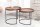 Set de 2 tables dappoint en bois dacacia métal rond