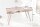 Schreibtisch Sheesham Holz in Natur 117x75 cm mit Schublade