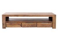 TV Lowboard Holz Sheesham 170 cm breit Schubladen...