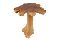 Table dappoint en teck 50x50 cm travail manuel tranche...