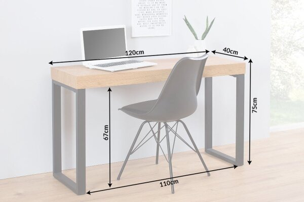 Schreibtisch MDF Eisen 120 x 75 cm Industrie Design